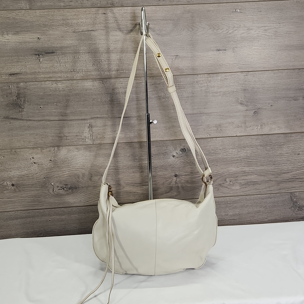 Hobo International Off White Leather Shoulder Bag